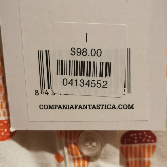 Compañia Fantastica dress, white with fun ice cream cone pattern - Picture 6 of 6